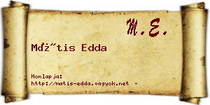 Mátis Edda névjegykártya